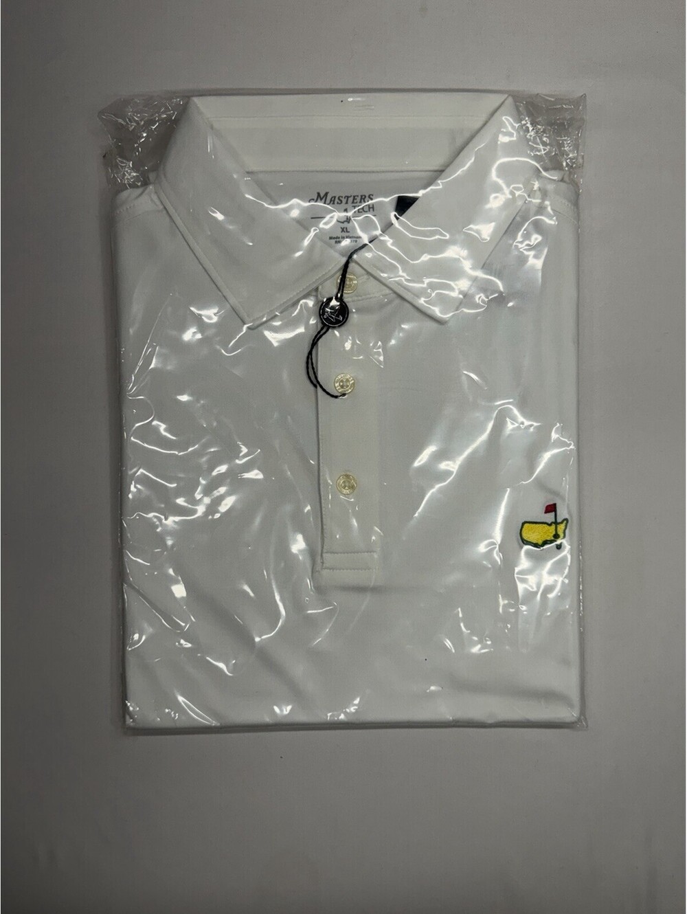 NWT Masters Tech Polo Men’s XL White Augusta National